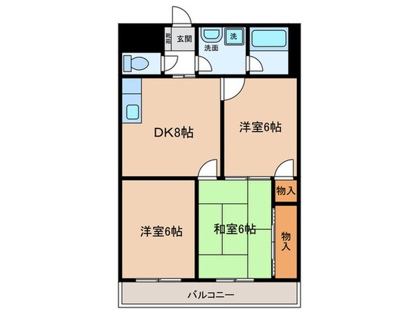 バロワ－ル宝神の物件間取画像